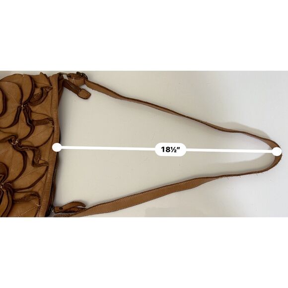 Sundance Italian cognac-colored leather Petola crossbody bag - Picture 9 of 9